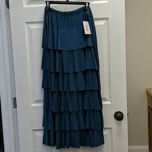 Teal Ruffled Layered Skirt 2X *NEW*